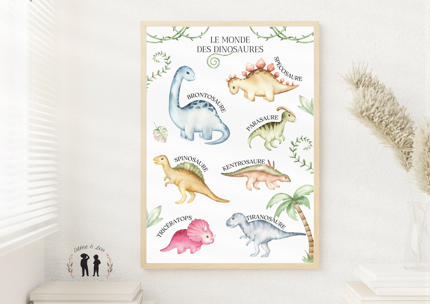 Affiche ludique le monde des dinosaures