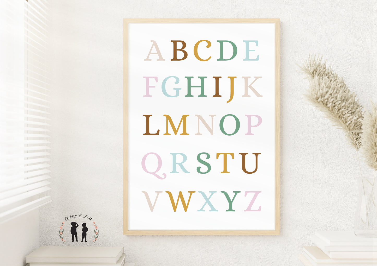 Affiche alphabet - ABC multicolor - alphabet chambre bébé, enfant