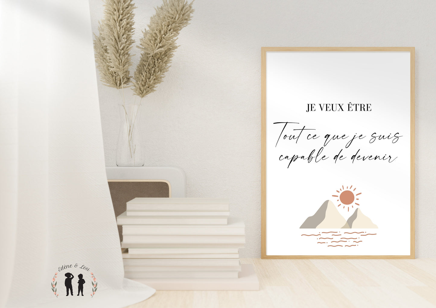 Affiche citation positive boho