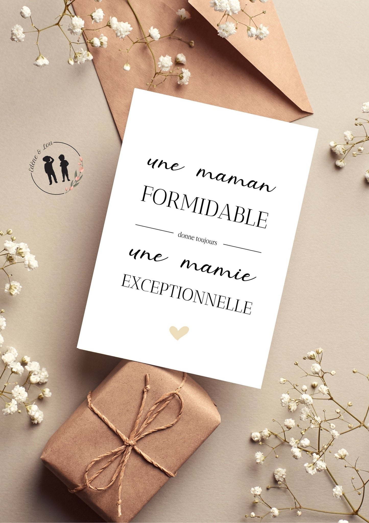 Carte annonce de grossesse mamie formidable