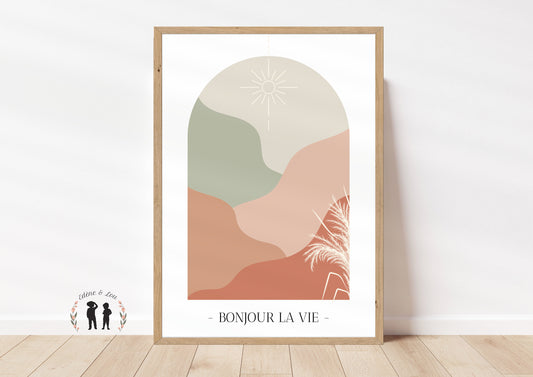 Affiche positive boho