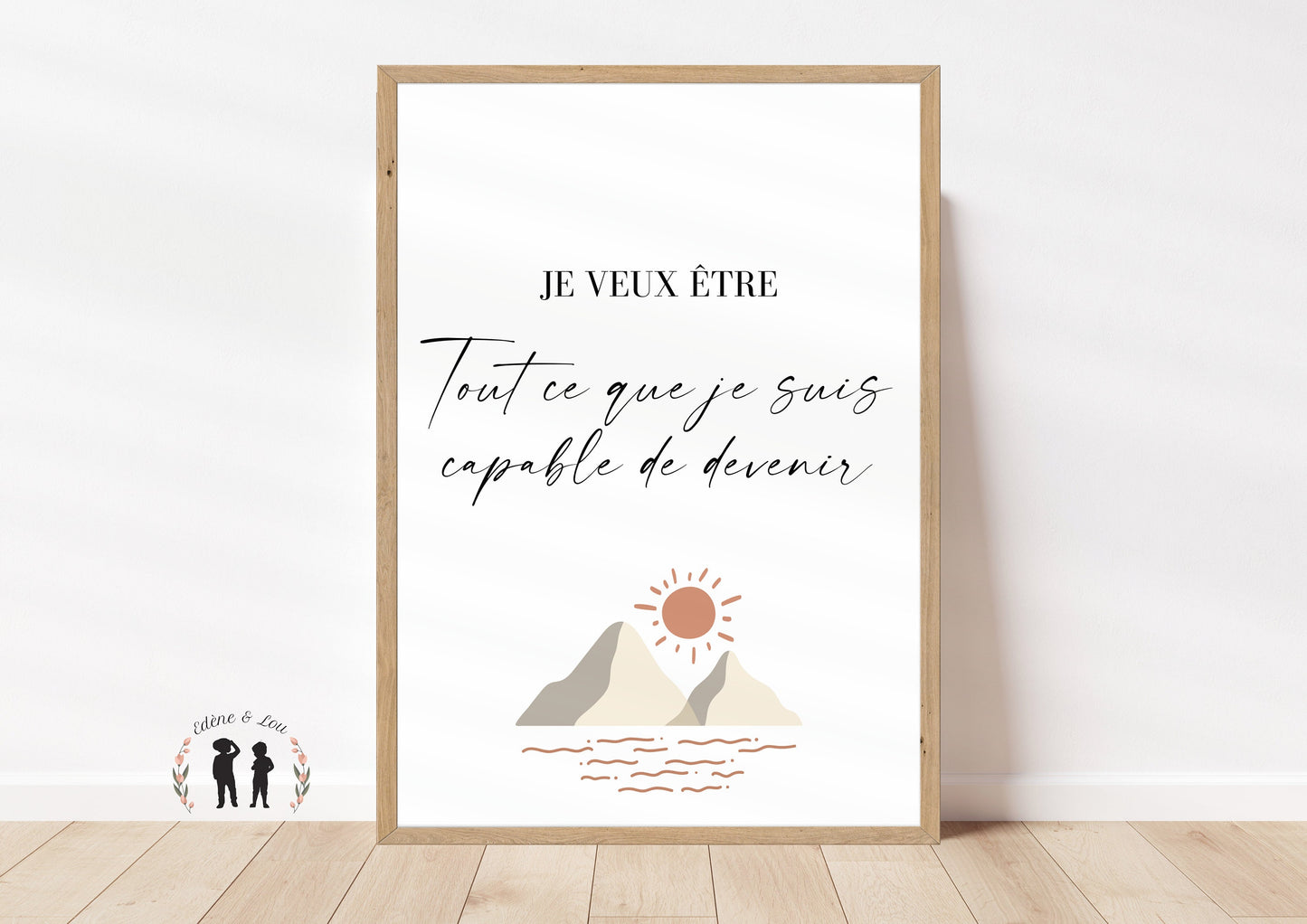 Affiche citation positive boho