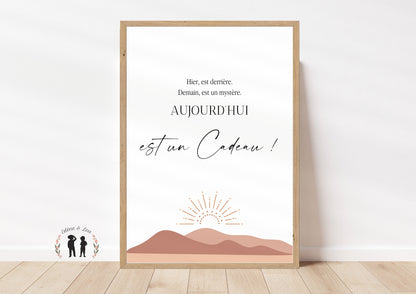 Affiche positive boho