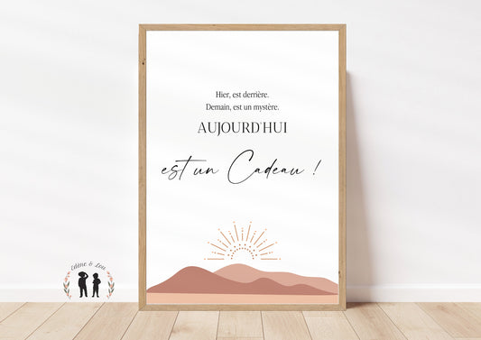 Affiche positive boho